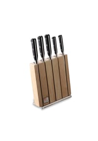 Richardson Sheffield 5-tlg. Messerblock - Sabatier Trompette - braun