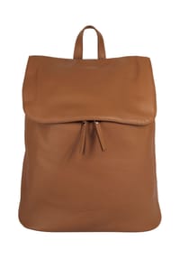 Samantha Look - Rucksack Echt Leder, Made In Italy - cognac