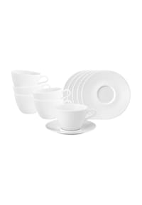 Seltmann Weiden Milchkaffeetassen mit Untertassen Life Fashion 370 ml 6er Set - LIFE - blau