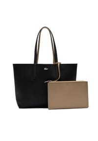 LACOSTE - Back To Work Damen Wendetasche mit Pochete - Shopper, mehrfarbig - Beige/Orange