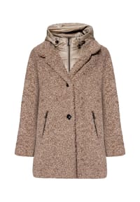 AMBER & JUNE - Felljacke, Stehkragen, für Damen - 7321 GOLDEN ALMOND