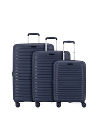 d & n® Travel Line - Travel Line 4500 4 Rollen Kofferset 3-teilig mit Dehnfalte - black