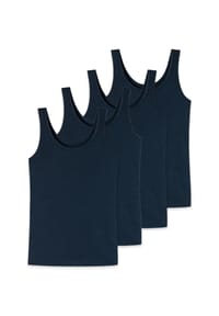 uncover by SCHIESSER - Unterhemd / Tanktop 4er Pack Bamboo Cotton - Dunkelblau