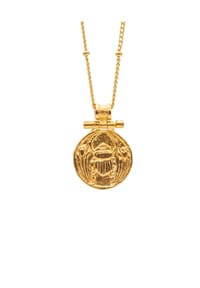 HAZE & GLORY - Halskette Glückskäfer - Scarab 925 Silber - Gold
