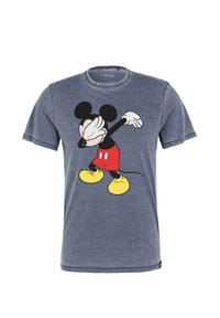 RE:COVERED - T-Shirt Disney Mickey Mouse Dabbing im zeitlosen Design - Blau
