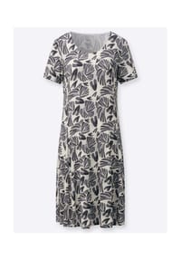 Witt - Jersey-Kleid - champagner-anthrazit-bedruckt