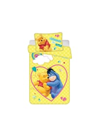 Disney - Winnie Puuh Bettwäsche-Set aus Baumwolle für Kinderbett - 100 x 135 - Gelb 100 x 135 cm
