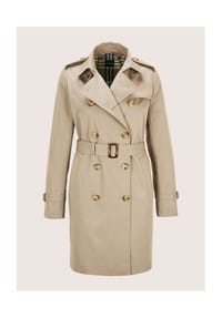 MADELEINE - Langarm Trenchcoat mit Bindegürtel - berber