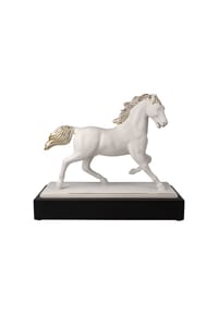 Goebel Deko-Objekt Studio 8 - Gracieux - Chevaux - Weiß-Gold