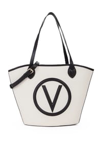 VALENTINO BAGS - COVENT Shopper, Reißverschlussfach, Schlüsselring, für Damen - NATURALE/BIANCO