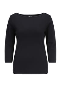 GALERIA - Shirt "Anja", 3/4-Arm, U-Boot-Ausschnitt, für Damen - BLACK