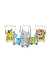 RitzenhoffAndBreker - Kindergläser Dino und Dschungeltiere 200 ml 6er Set bunt - bunt