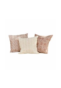 LOBERON - Kissenhülle 3er Set Tarouja altrosa/creme - altrosa/creme