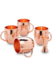 ECHTWERK® - Kupferbecher-Set 5-tlg - Braun