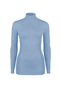 nur die - Longsleeve NUR DIE X KILIAN KERNER Damen Longsleve Highneck mit Kaschmir - grau - Größe 36-38 - lavendel