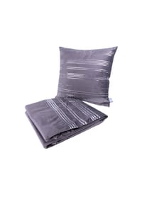 Kayoom - Dekokissen & Decke Prisma 525 2er-Set - graphit - silber
