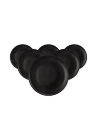 Seltmann Weiden Frühstücksteller Liberty Velvet Black ø 22,7 cm 6er Set schwarz - LIBERTY VELVET BLACK - schwarz