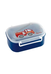 sigikid® Brotzeitbox Pausenbrot Snackdose Feuerwehr ,  für Kinder - FLASCHEN & BOXEN - dunkelblau