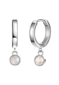 GLANZSTÜCKE MÜNCHEN - Damen Ohrringe aus 925/- Sterling Silber in Silber mit Labradorit - silber