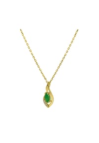 fascination by Ellen K. - Anhänger mit Kette 585/- Gold 1 Smaragd - gelb