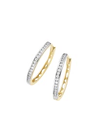 Luigi Merano® - Creolen mit Zirkonia, Gold 375 - gold/silber