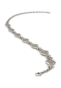 Allgäu Rebell - Kettengürtel Edelweiß im Antik-Look mit Edelweiß - silber