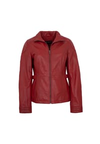 JILANI - Damen Lederjacke Lammnappa rot - rot