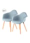 Kayoom Stuhl Winston 310 2er-Set blau – eiche , modern Bild 13