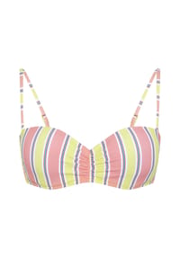 CHIEMSEE - Bikini-Oberteil im gemusterten Bandeau-Design - 1021 White/Orange