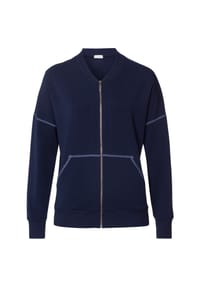 HANRO - Sweatjacke Natural Living - deep navy