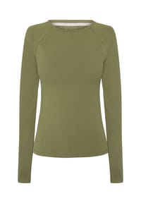 ALEX - Langarmshirt, Rundhals-Ausschnitt, für Damen - OLIVE NIGHT