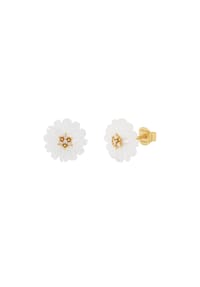 NOELANI - Damen Ohrstecker "Blume", 925er Silber - GOLD
