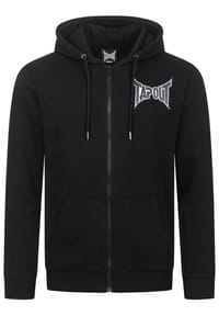 TAPOUT® - Herren Kapuzenjacke mit Reißverschluss normale Passform OCTAGON FULL ZIP HOODIE - Black/White/Grey