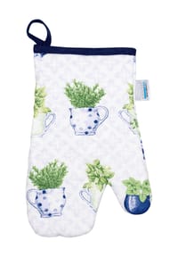 KRACHT® - Kochhandschuh - WEISS/GRÜN