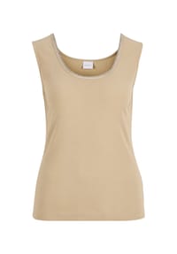MADELEINE - Komfortables Top mit Kettendetail - beige
