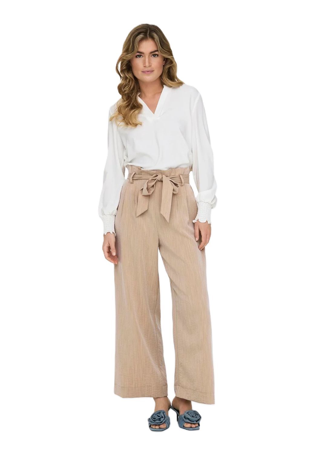 Only® Paperbag-Hose, BindegüRtel, FüR Damen, Beige, Xs