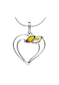 OSTSEE-SCHMUCK® - Kette mit Anhänger , Herz , Silber 925/000 - silber