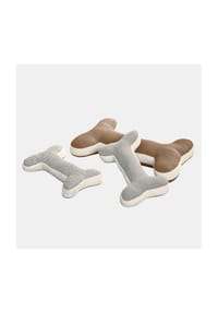 LOBERON - Kissen 3er Set Fluffido grau/weiß/braun - 