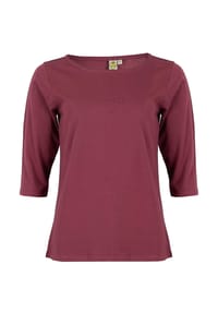 ROADSIGN® australia - Damen Langarmshirt Spirit Shirt mit Stickerei und 3/4-Ärmeln - rot