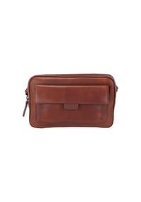 JOOP! CERRATANO - Gürteltasche, Reißverschluss, Leder - 703-COGNAC
