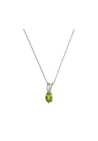 fascination by Ellen K. - Anhänger mit Kette 375/- Gold 1 Peridot - mehrfarbig