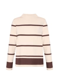 BETTY BARCLAY - Feinstrickpullover mit Stehkragen - Patch Beige/Brown