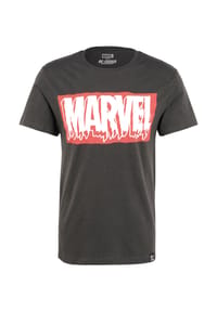 RE:COVERED - T-Shirt Marvel Slime Logo Vintage mit Marvel Logoprint - Black