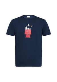 mey - Schlafanzug-Oberteil Mey X Peanuts, Kurzarm, für Herren - 668  YACHT BLUE
