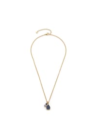LEONARDO - Damen Kette mit Anhänger, Edelstahl mit Achat - GOLD