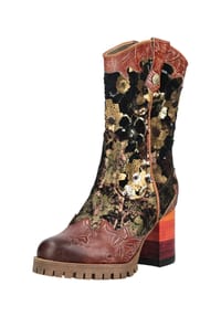 LAURA VITA® - Leder/Textil Stiefel - Kastanie
