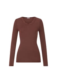 HANRO - Longsleeve Woolen Lace - black
