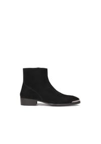 ONE ELEMENT - Herrenstiefel aus Wildleder mit Metalleinsatz an der Vorderseite - Schwarz