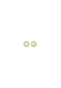 MICHAEL KORS PREMIUM - Michael Kors Damen-Ohrstecker aus 14-karätig vergoldetem Sterlingsilber mit Perlmuttherz, MKC1848710 - GOLD