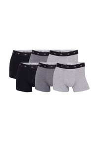 CR7 - Herren Boxershorts, 6er Pack - Bambus-Viskose,Trunks, Cotton Stretch, Logobund - Blau